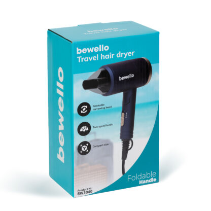 Utazó hajszárító - 2 sebességes - 220-240V AC - max 1300 W - Image 3