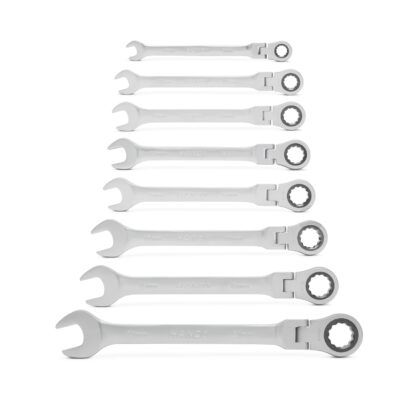 Racsnis csillag-villáskulcs készlet - 8,10,13,14,15,17,19, 21 mm - flexibilis fejjel - Image 4