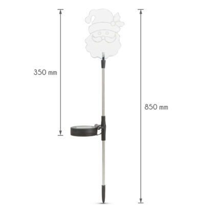 LED-es szolár lámpa - Mikulás - Image 4