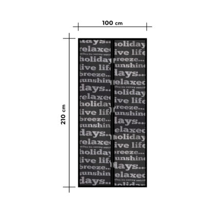 Szúnyogháló függöny ajtóra - mágneses - 100 x 210 cm - feliratos - Image 4