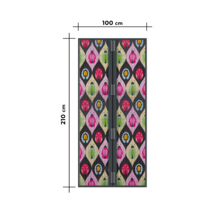 Szúnyogháló függöny ajtóra - mágneses - 100 x 210 cm - bogaras - Image 4