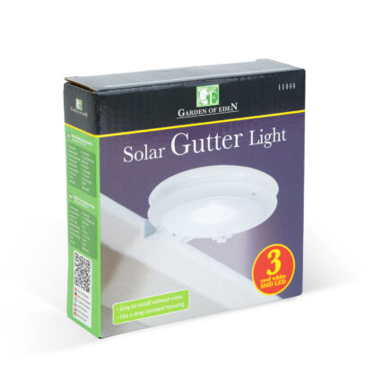 Szolár ereszcsatorna fény - 3 hidegfehér SMD LED - fehér - 11 x 2,6 cm - Image 4