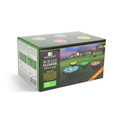 Leszúrható LED szolár - virágok - színes - fekete - műanyag - 360 cm - Image 4