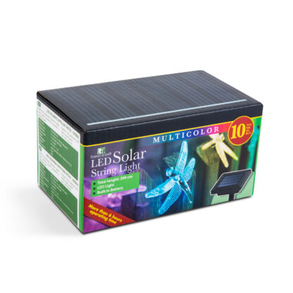 LED szolár fényfüzér - szitakötő - 2 m - 10 színes LED - Image 4