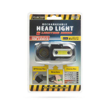 COB+XPE LED-es fejlámpa - fehér/piros LED - mozgásérzékelővel - akkumulátorral - Image 4