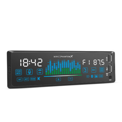 Fejegység "PhantomX" - 1 DIN - 4 x 50 W - gesztusvezérlés - BT - MP3 - AUX - USB - Image 4