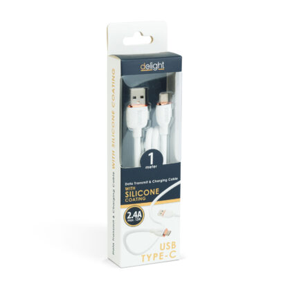 Adatkábel - Type-C / USB-A - fehér - 1 m - 2.4A - 12 W - Image 4