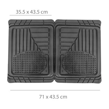 Univerzális autós gumiszőnyeg szett - 72 x 47 cm, 71 x 43,5 cm - PVC - fekete - Image 4
