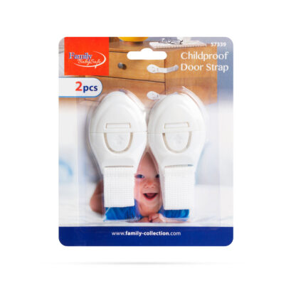 Biztonsági gyerekzár ajtóra - 21 cm - öntapadós - fehér - 2 db / csomag - Image 4