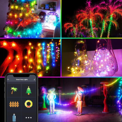 Smart fényfüzér - USB - 66 RGB LED - 10 m - Bluetooth - Image 4