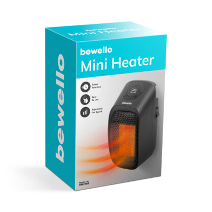 Mini hősugárzó - 400W - LED kijelző - 230V - fekete - Image 4