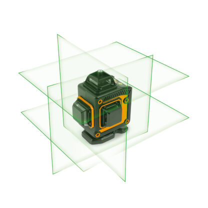 Lézeres szintező szett - max 15 m - 16 zöld lézer - 3D/360° - 2 akkumulátor, 2 konzol, szemüveg - Image 5