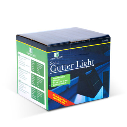 Szolár ereszcsatorna fény - 6 hidegfehér SMD LED - fekete - Image 5