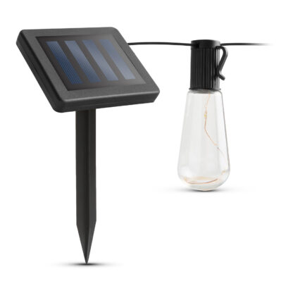 Szolár LED fényfüzér - villanykörte design - 30 LED - 180 cm - Image 5