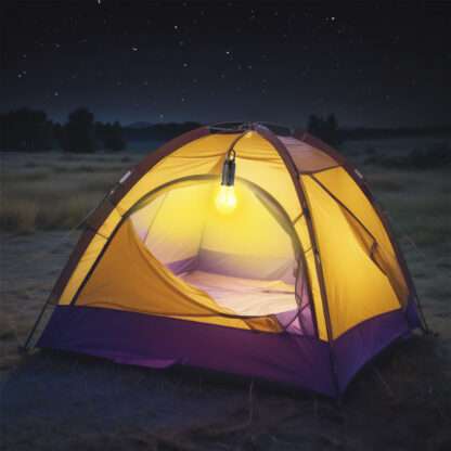 Akasztható szolár lámpa - villanykörte alakú - USB-C - 100 lumen - 400 mAh - Image 5