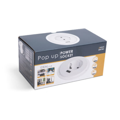 Rejtett - beépíthető konnektor + USB - fehér - Image 5