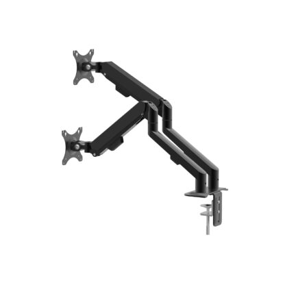 Monitor&TV tartókonzol - dupla karos, teleszkópos - asztallapra rögzíthető - 62 cm, 30" - Image 5