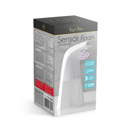 Automata habszappanadagoló - 250 ml - álló / falra akasztható - USB + elemes - Image 5