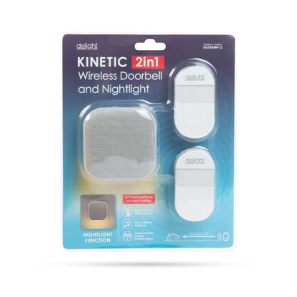 2 az 1-ben vezetéknélküli csengő és éjjelifény - Kinetic  - 2 kültéri - fehér - Image 5