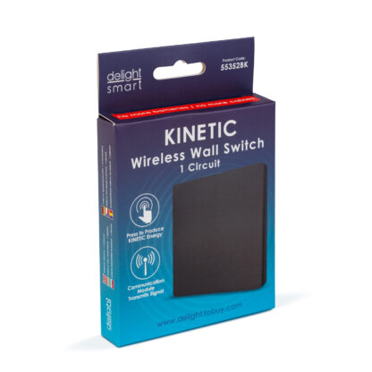 Kinetic fali kapcsoló - 433 Mhz - 1 körös - IP20 - fekete - Image 5