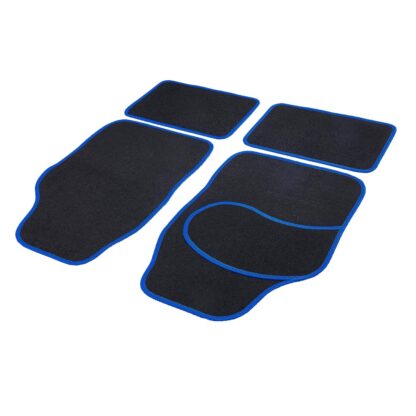 Univerzális textil autószőnyeg szett - 64 x 44 cm / 44 x 29 cm - fekete, kék - Image 5