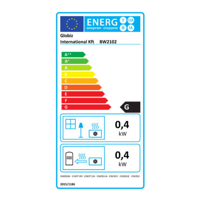 Mini hősugárzó - 400W - LED kijelző - 230V - fekete - Image 5