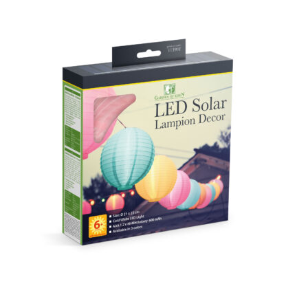 Szolár lampion - 3 színben - hidegfehér LED - 21 cm - Image 6