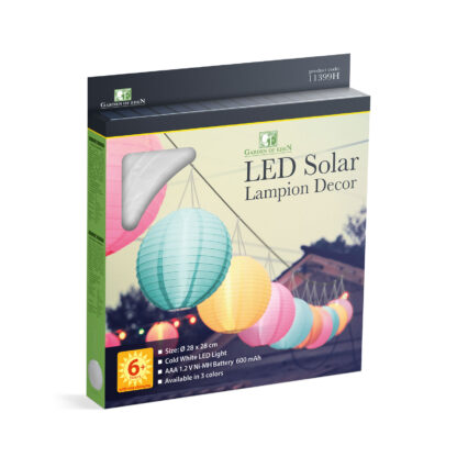 Szolár lampion - 3 színben - hidegfehér LED - 28 cm - Image 6