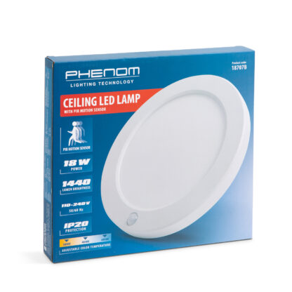 Mennyezeti LED Lámpa mozgásérzékelővel - 18W - 1440 lm - 110-240V - IP20 - Image 6