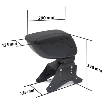 Univerzális autós könyöklő tárolórekesszel - fekete - Image 6
