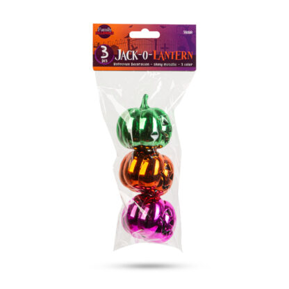 Halloween-i tök dekoráció - fényes - 6 cm - 3 szín / csomag - Image 6