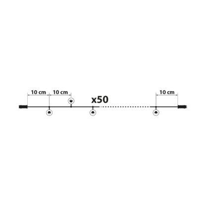 Fényfüzér - 50 db LED - színes - hálózati - 5 m - 8 program - Image 5