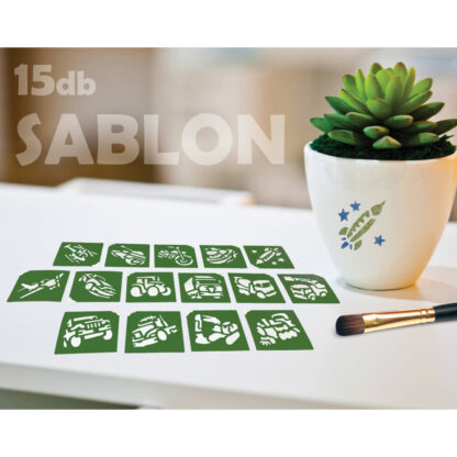 Sablon szett - járművek - 15 db-os - Image 6
