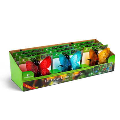 Szolár lámpa - leszúrható / függeszthető - pillangó - többféle - 12 x 6 x 21,5 cm - 4 LED - Image 8