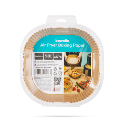 Air fryer sütőpapír - olaj nélküli sütőhöz - négyzet - 20 cm - 50 db / csomag - Image 8