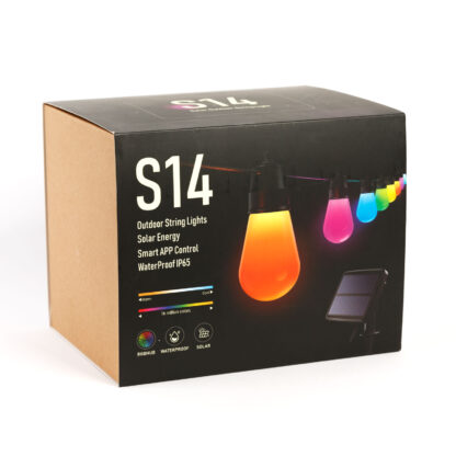 Smart szolár fényfüzér - 30 db RGBIC LED - 13 m - bluetooth - Image 9