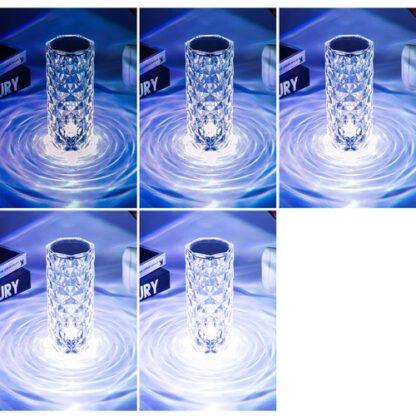 Rózsa hatású RGB LED-es lámpa - akkumulátoros - akril - USB - Image 14