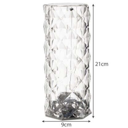 Rózsa hatású RGB LED-es lámpa - akkumulátoros - akril - USB - Image 15